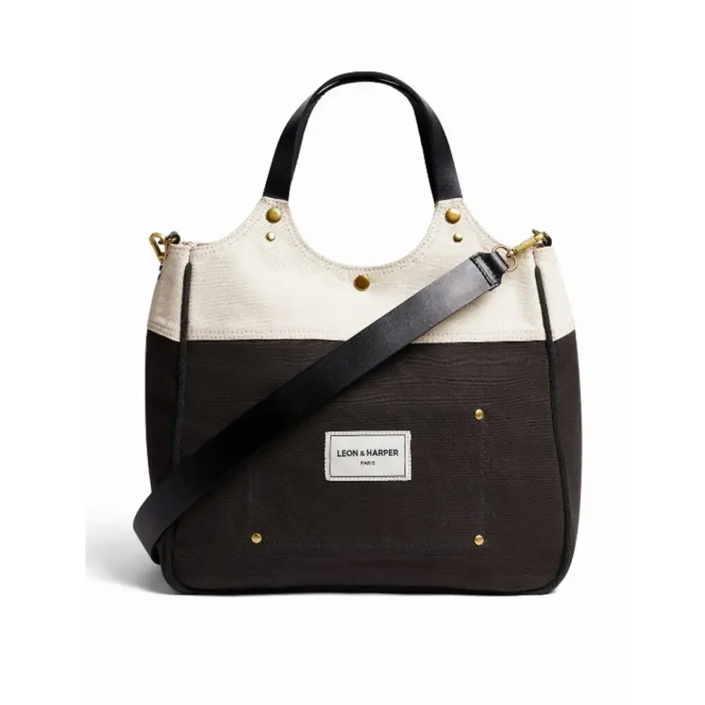 Leon & Harper Anna PLN Mini Tote Bag Carbone - Picture 2 of 11